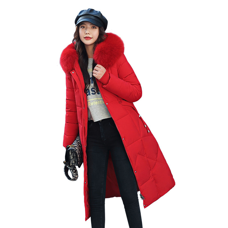 Popular Long Cotton Padded Clothes Women'S Winter Slim Cotton Padded Jacket With Thickened Warmth