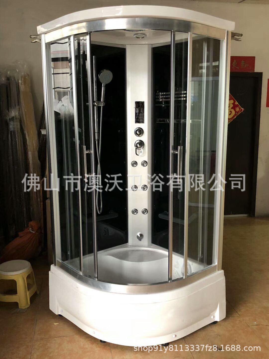 Baño completo en forma de abanico ducha integrada en casa surf vapor con bañera Baño Cuarto de baño