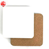 Factory wholesale thermal transfer coin -hot -so -hung tea coat diy custom MDF with cork blank white cushion