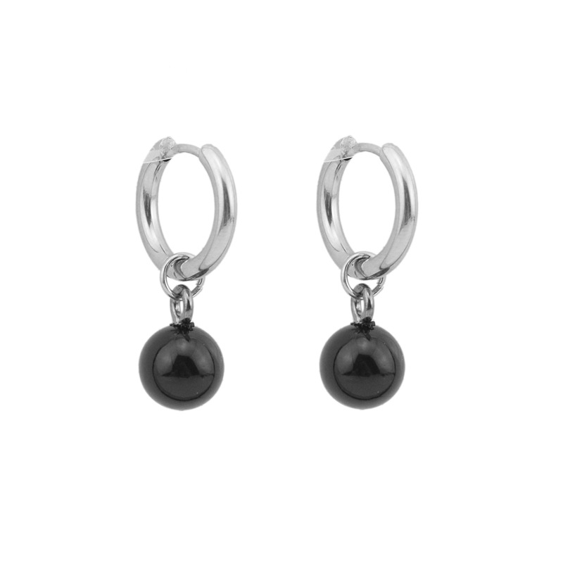 10g Weight Drop Earrings Classification 1 Pair Quantity Holiday, Daily Occasion Stainless Steel Material Pearl Pattern Unisex Gender Polishing Design Simple Style Style 1 Pair Simple Style Pearl Polishing Stainless Steel Drop Earrings 1