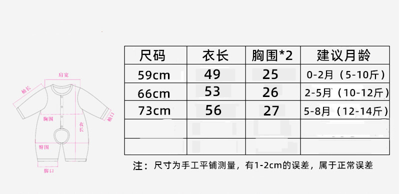 开裆连体普惠尺码表_副本