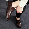 Demi-season classic suit jacket for leather shoes for leisure, trend footwear, Korean style