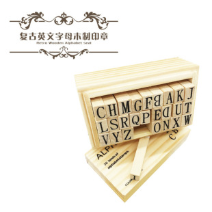 Manufacturer Creative Stationery DIY English Letter Combination Wooden Seal Handbook Diary Retro Seal