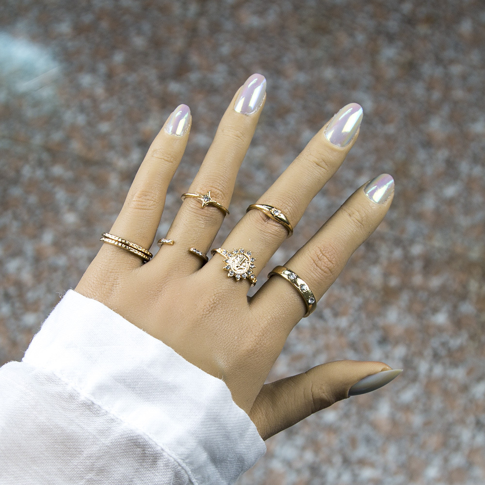 5g Weight Artificial Gemstones Inlay Material Rings Classification 1 Set Quantity Daily Occasion Alloy Material Geometric Pattern Women's Gender Inlay Design Simple Style Style Simple Style Geometric Alloy Inlay Artificial Gemstones Women's Rings 2