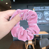 New autumn and winter pure color plush large intestine circle Korean version of temperament flamboyed pouredonum bowel velvet temperament pork large intestine hair ring