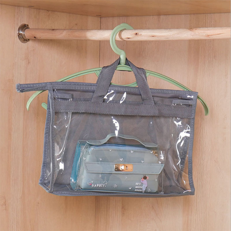 新款pvc透明收納袋衣櫃整理防潮收納挂袋儲物袋包包收納防塵袋