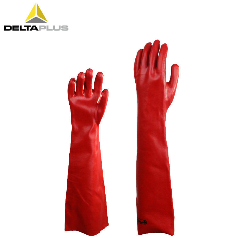 代尔塔 201601 工业PVC防生物加强硫化 耐酸碱防护手套