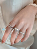 One size small design universal fashionable ring for beloved with pigtail, simple and elegant design, on index finger