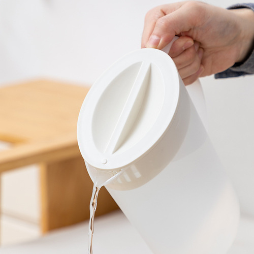 Cold kettle set plastic thickened large-capacity cold water cup drain tray Nordic home living room cool white kettle