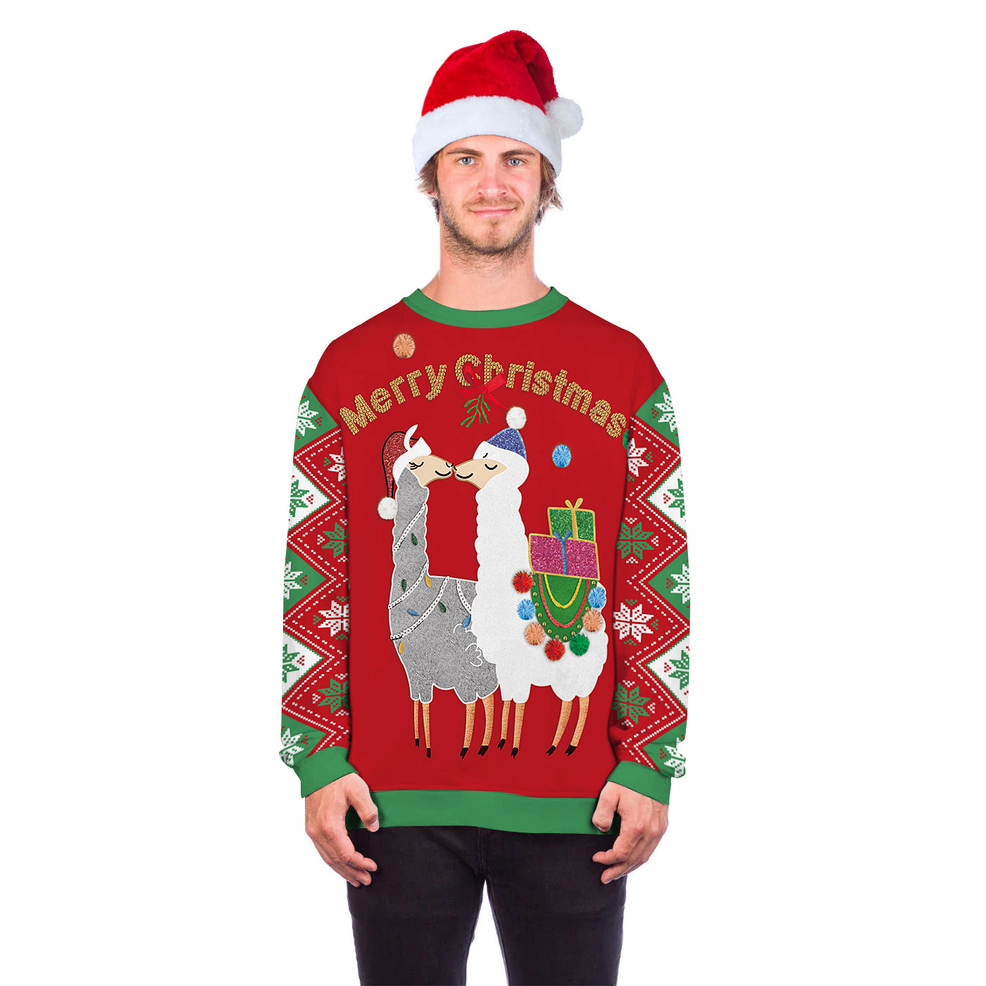 ugly christmas hoodie mens