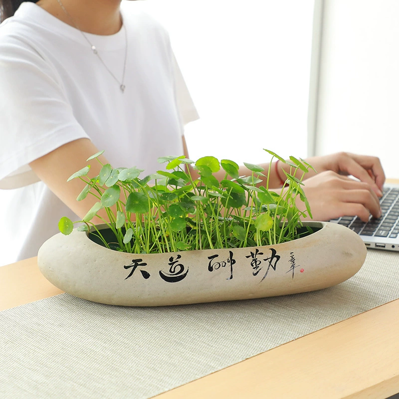 Медная денежная трава гидропонный цветочный горшок большой керамический зазор творческая личность Камень бытовой водонагреватель зеленый укроп ленивые нарциссы