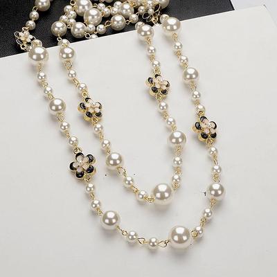 Pearl sweater chain have more cash than can be accounted for Pendant Jewelry clothes Accessories sweater Pendant Lanyards Accessories fashion Necklace wholesale