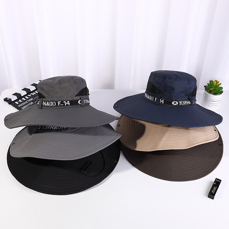 Men's Simple Style Solid Color Flat Eaves Sun Hat display picture 1