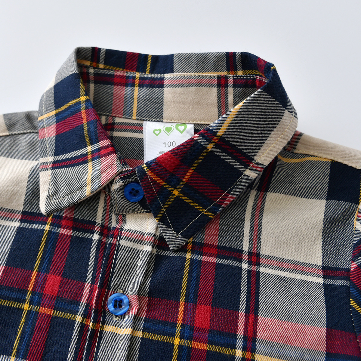 Boy's Check Shirt Neckline Bib Gentleman's Four-piece Set display picture 11