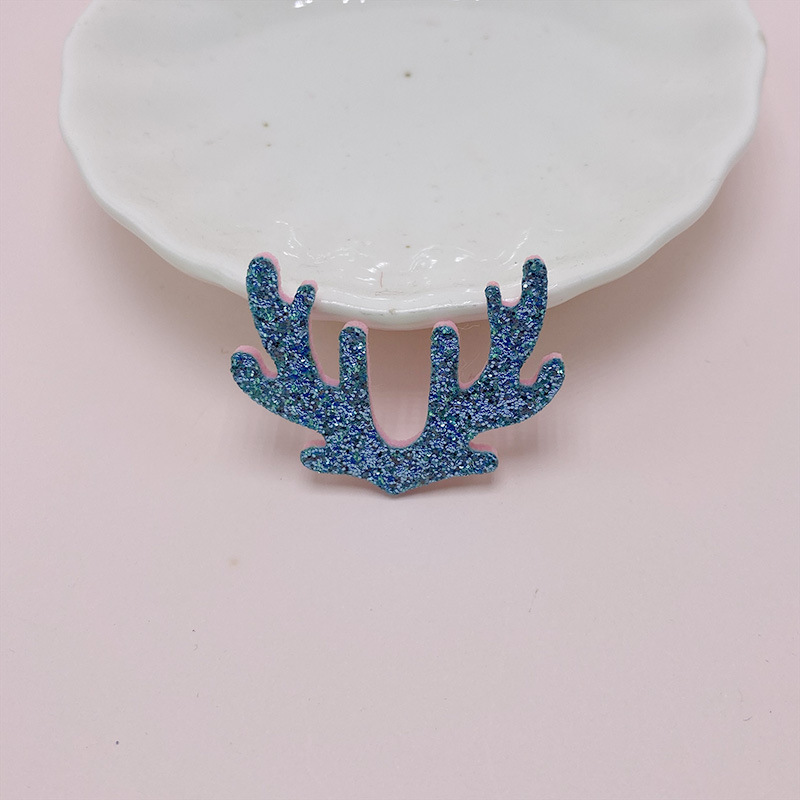 Navidad niños joyería horquilla DIY material de dibujos animados lindo oro en polvo corbata decoración suministros accesorios para el cabello