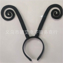 欧美万圣节发箍黑色蚂蚁触角发箍头箍cospla跨境发箍外贸造