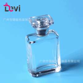 香水瓶玻璃包材7ml方形透明coco瓶批发定制烫金丝印贴花开模容量