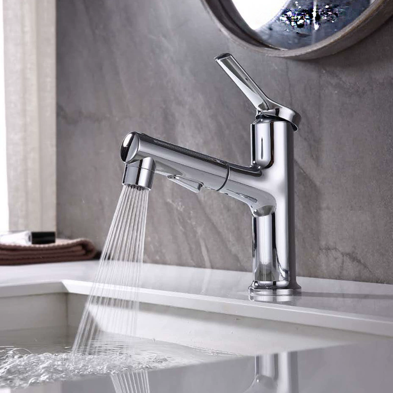 youlangda YLD-MF16024 Multi-Function Pull-Down Basin Mixer, Full Copper, Magnetic Head, 41cm Reach