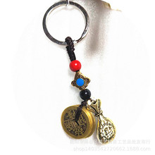 中式銅鑰匙扣復古文昌塔新款包掛黃銅小掛件葫蘆汽車鑰地攤包郵