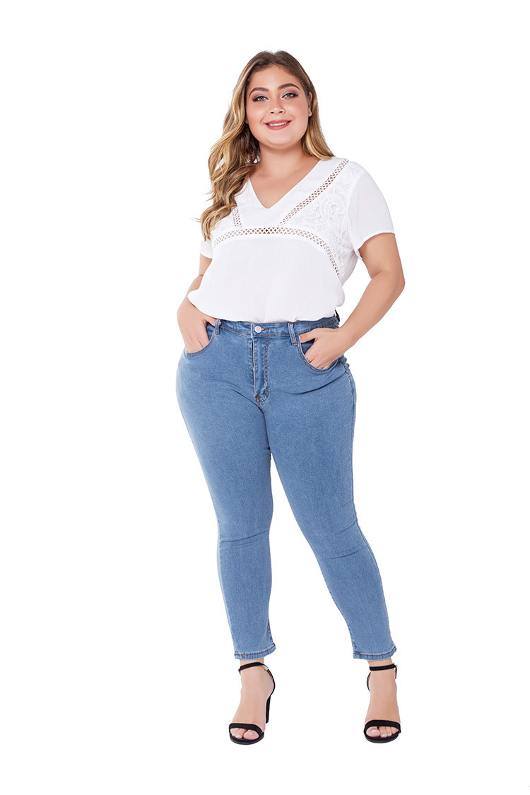 Plus Size Stretch Wash Slim Fit Jeans NSSY9122