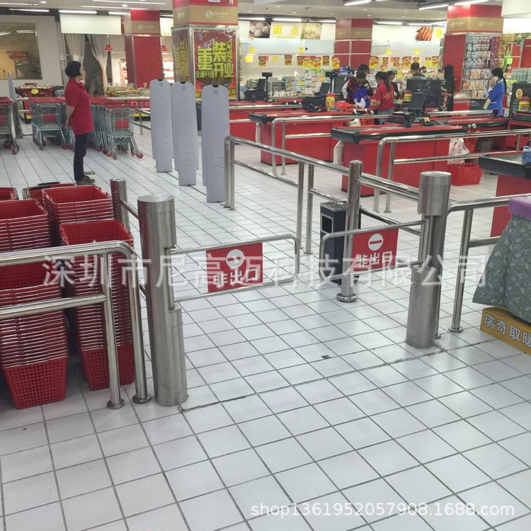 深圳尼高迈国内品牌摆闸厂家 商场通道管理器自动感应摆闸禁行门