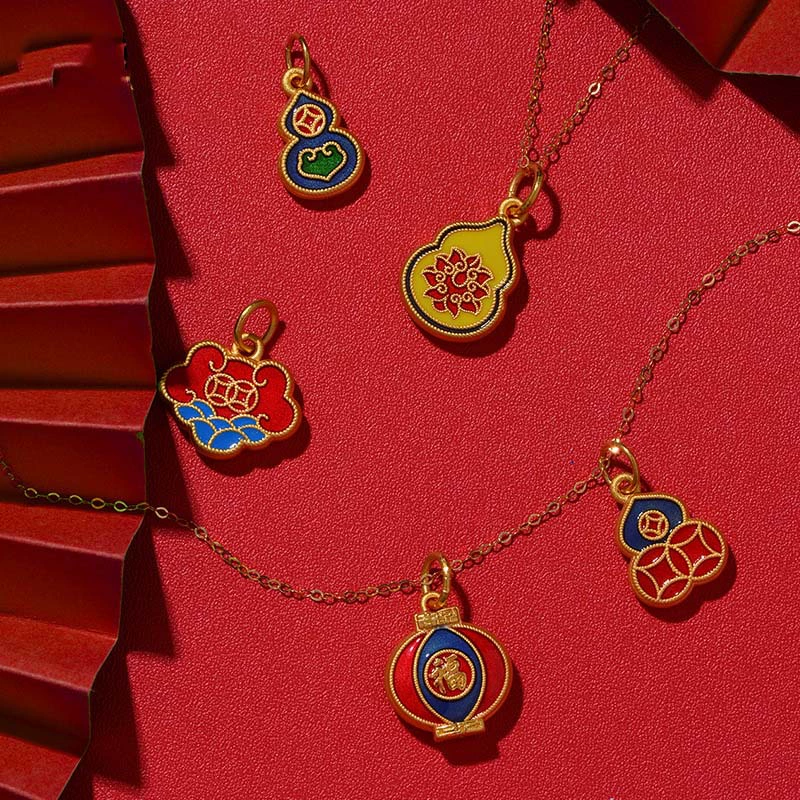 Retro enamel, pendant, necklace, handmade