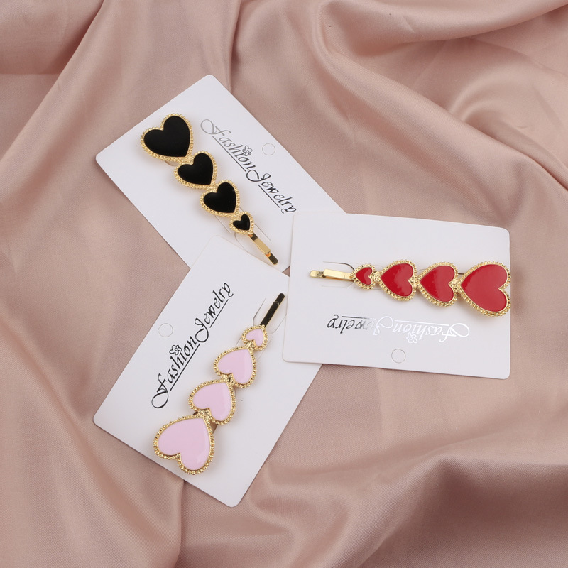 Daily Occasion Sweet Heart Shape Alloy Plating Hair Clip 1 Piece