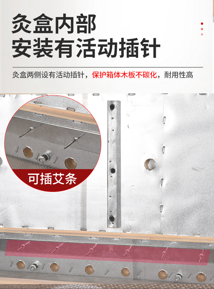 Wooden Moxibustion Box Multi-Area Moxa Burner with Stand and Smoke Filter for Back Spine and Chest Use quality and texture