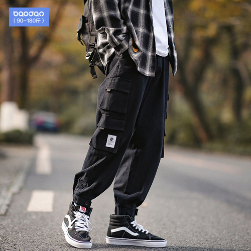 Fall Season Jogger Work Pants for Men, Plus-Size Casual Trousers — Baggy Straight-Leg Jeans in Korean Style, Perfect for Every Body