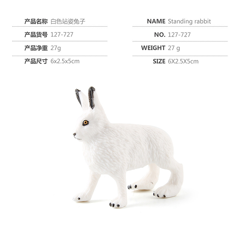 Simulación transfronteriza bosque modelo animal conejo plástico sólido juguete boutique animal pastel decoración muñeca