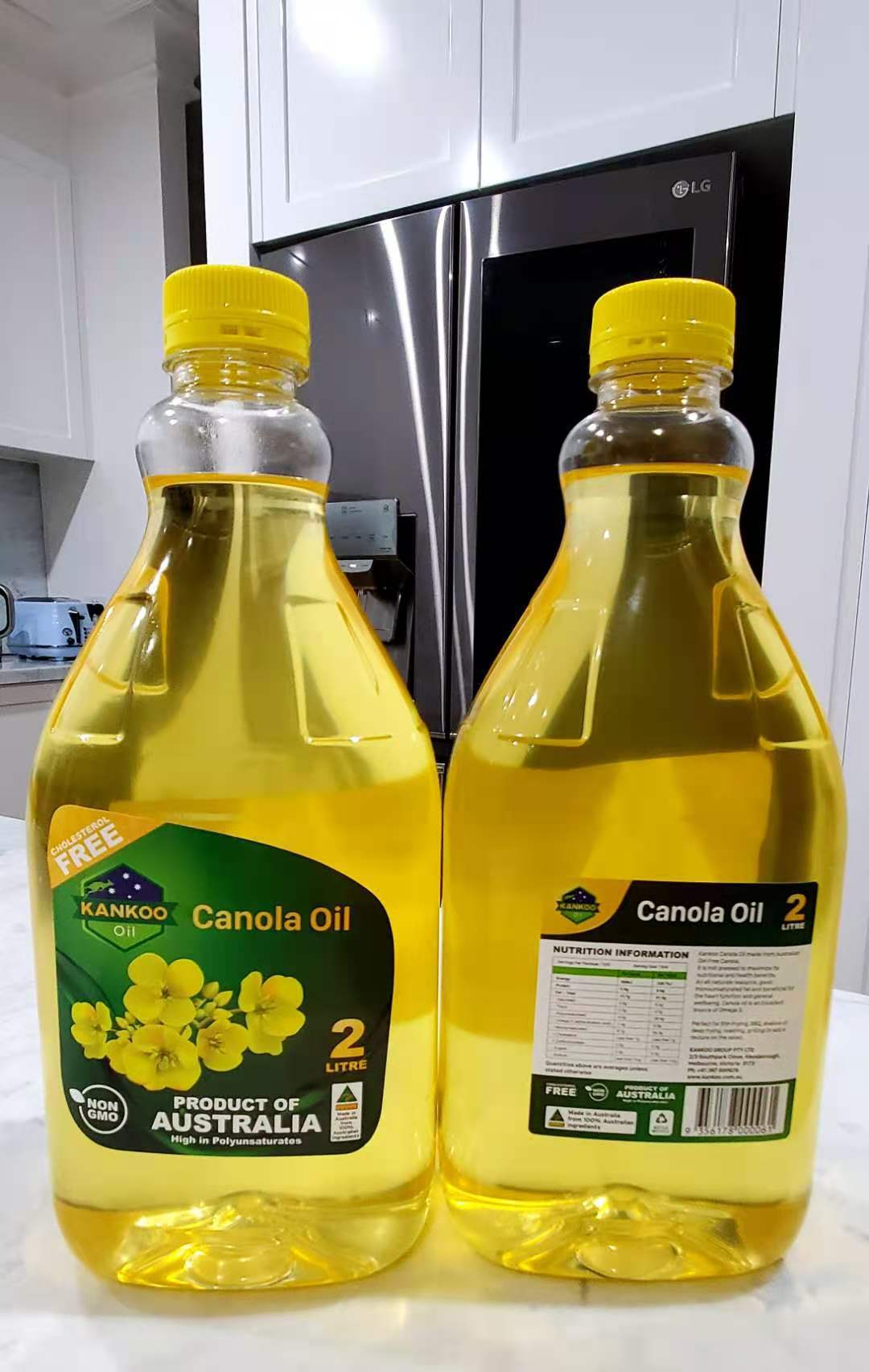 澳洲原瓶进口canola oil芥花子油冷榨菜籽油非转基因植物油2L装