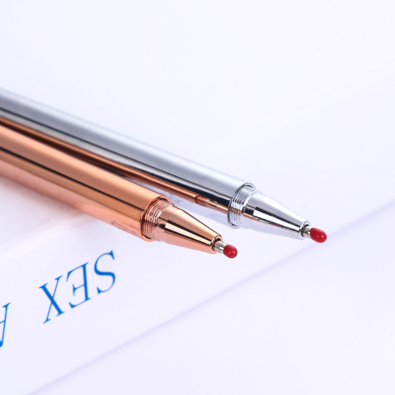 Suministro directo de fábrica pluma firma de latón galvanoplastia aro de oro palo negocio del grano pluma suministros de oficina pluma de metal letras personalización