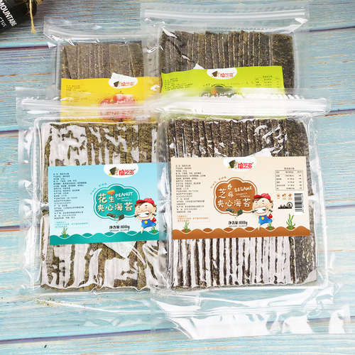 Crispy Seaweed Stick with Tofu Pudding and Sesame Core, Bag of 100g, Wholesale Snack