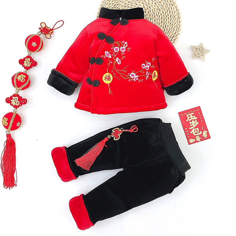 Winter children's set, dress, Hanfu, special occasion clothing