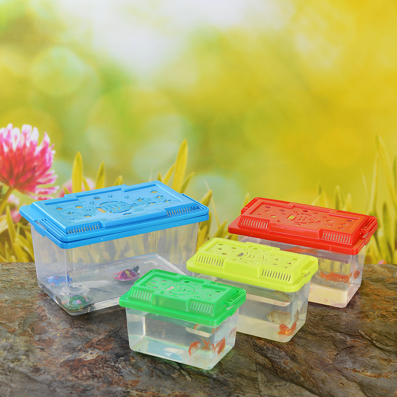 Manufacturer wholesale large, medium, and small size plastic goldfish tanks, turtle tanks, reptile breeding boxes, portable plastic turtle boxes