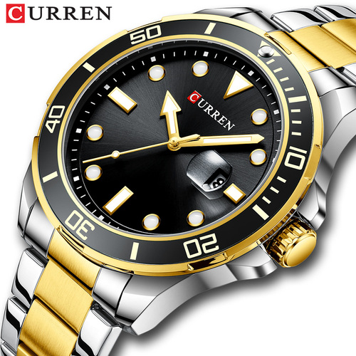 Curren/Carren 8388 men's watch waterproof quartz steel band watch business casual calendar men's watch