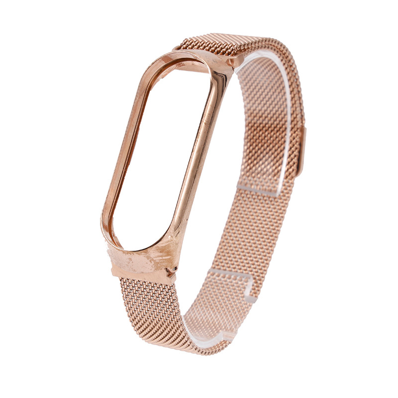 Suitable for Xiaomi Mi Band 5 m 6 stainless steel magnetic metal strap replacement wristband Milan strap case Xiaomi Mi 4