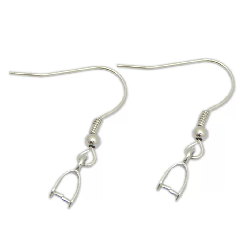 Accessories, earrings, accessory, platinum glossy lock, silver 925 sample, wholesale