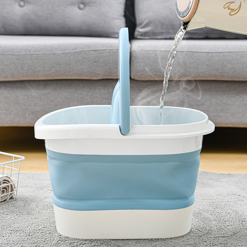 Thickened and heightened folding foot bath plastic foot bath bucket foot bath massage foot bath bucket household adult foot bath
