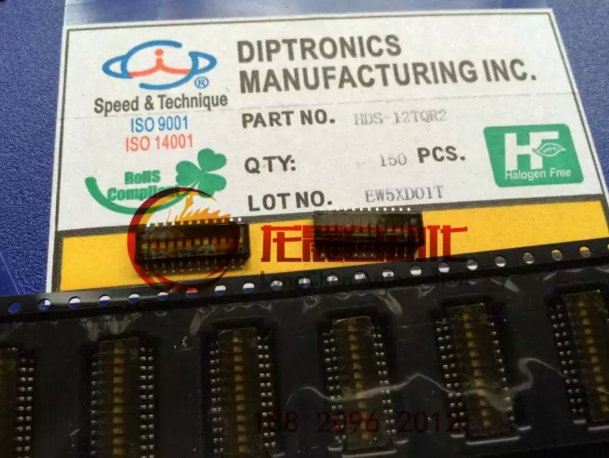 Taiwan Yuanda HDS-12TQR2 DIP DIP-переключатель точка 1,27 мм Компоновка ключей
