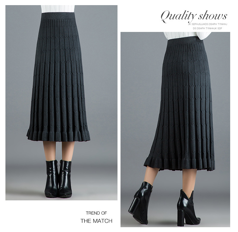 Knitted fishtail high waist woolen skirt  NSYZ19563