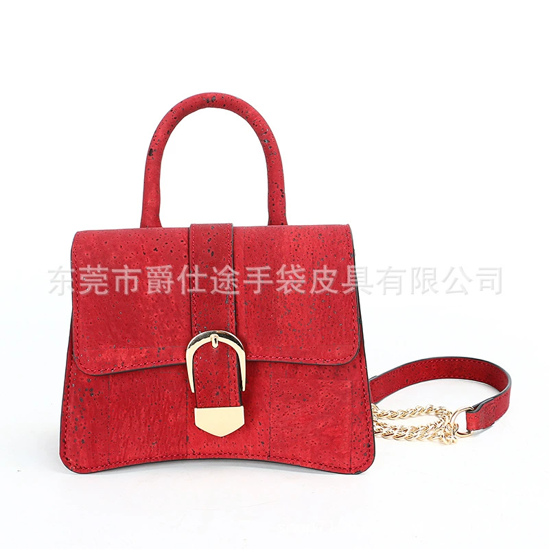 Новая Ретро пробковая сумка Красная Зеленая пробковая цепная сумка мини-сумка из натурального дерева