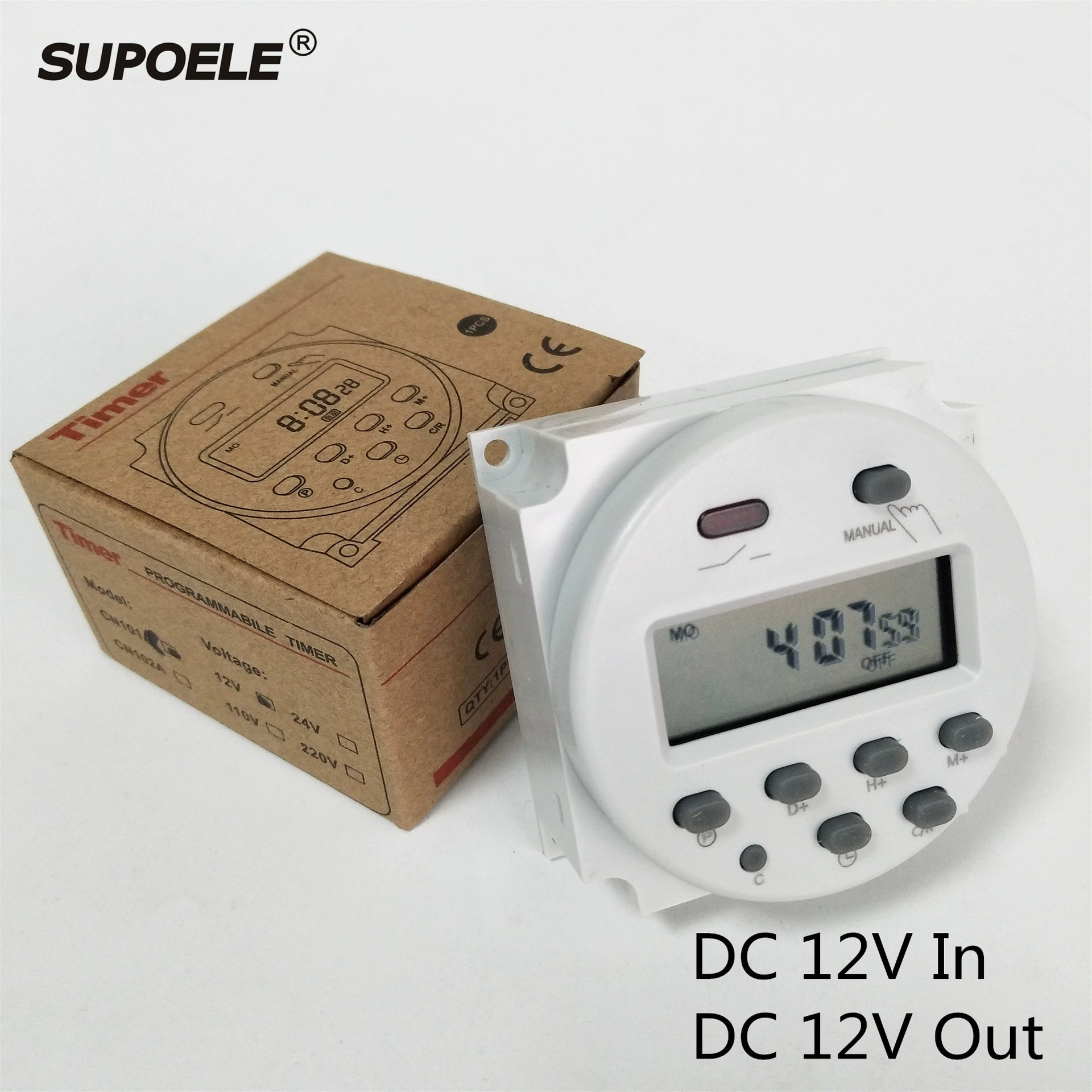 CN101C 16A DC 12 В в 12 В из электронный таймер микрокомпьютер переключатель времени цифровой дисплей таймер