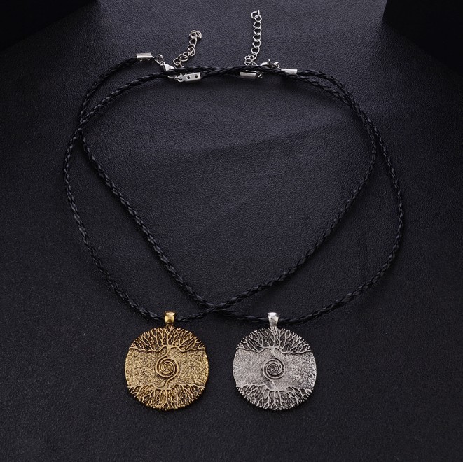 New Viking Norse Tree Of Life Root Wrapped Power Pendant Necklace For Men Clothing Accessories_voghion.com