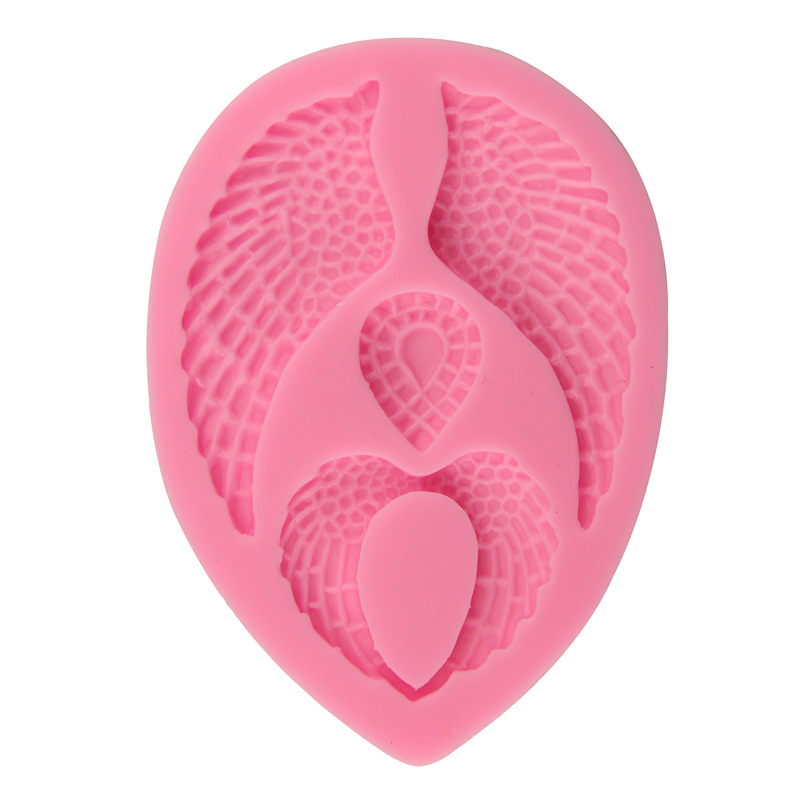 Angel Wings Love Wings питание Силиконовая подслащенный торт плесень DIY выпечка декоративный инструмент H3070 яйца