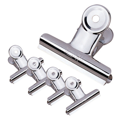 9523票夹51mm财务圆形票夹材料夹铁夹子整理夹圆形不锈钢铁票夹|ms