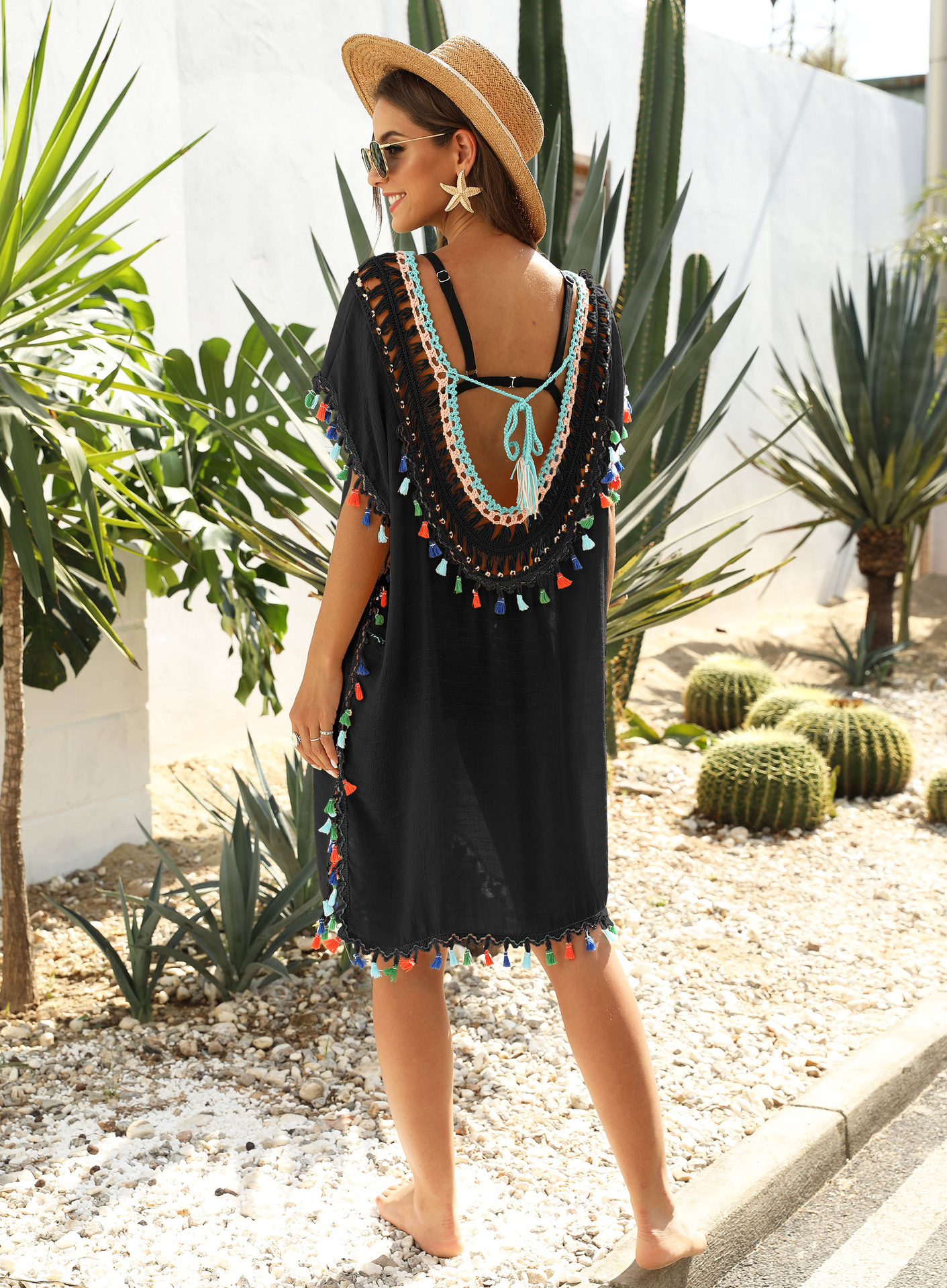 Women'S Gender Vacation Style Women's Vacation Color Block Cover Ups