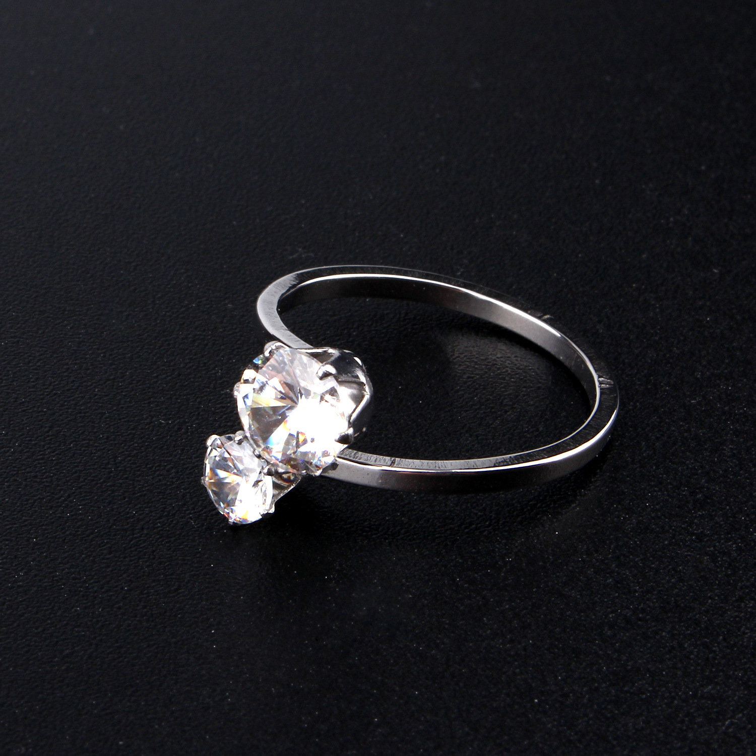 New Fashion Zircon Ring With Diamond Adjustable Ring Wholesale display picture 3