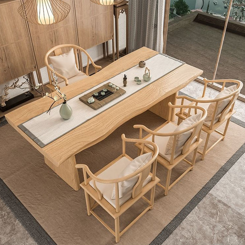 Kung Fu Tea Table solid wood tea set suit household tea table and chair antique simple modern office new Chinese tea table