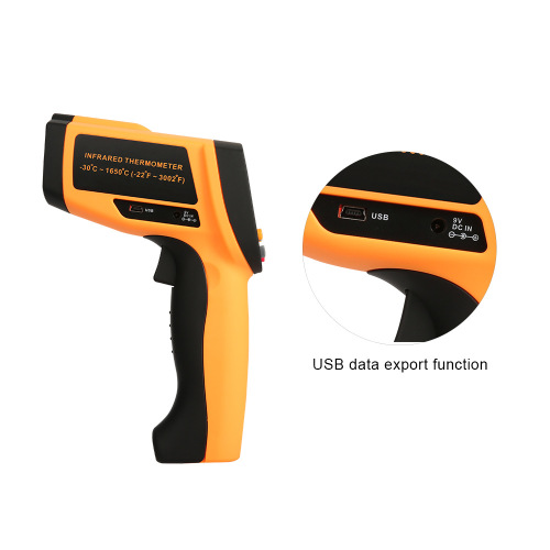 Biaozhi GM1651 high temperature temperature gun software + storage infrared thermometer Infrared temperature